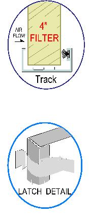 Filter Track and Latch Detail