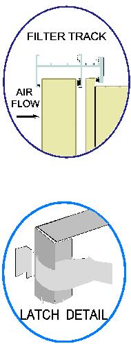 Filter Track and Latch Down Door Detail