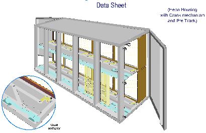 Hepa housing with crank mechanism AND pre-filter track